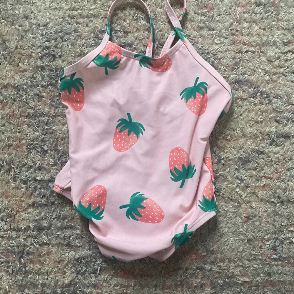 Old navy strawberry one piece swimsuit